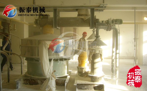 旋振筛工作现场