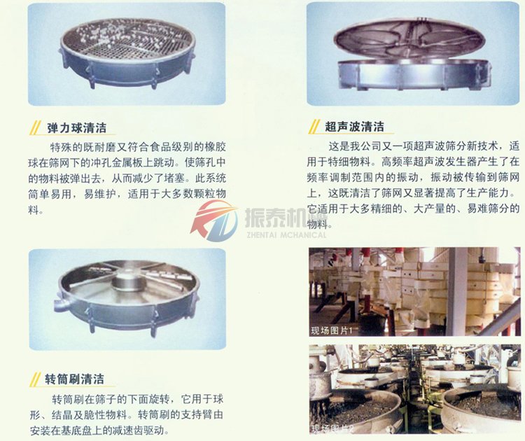 钛酸盐摇摆筛清网装置