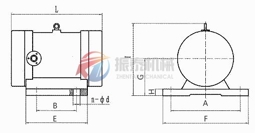 YZS系列振动电机外形图